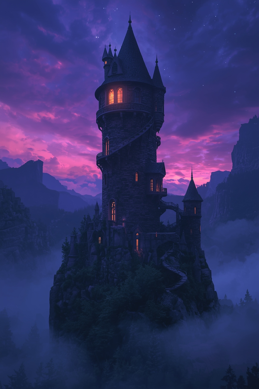 Dark Medieval Tower - Wizard's Trial Game